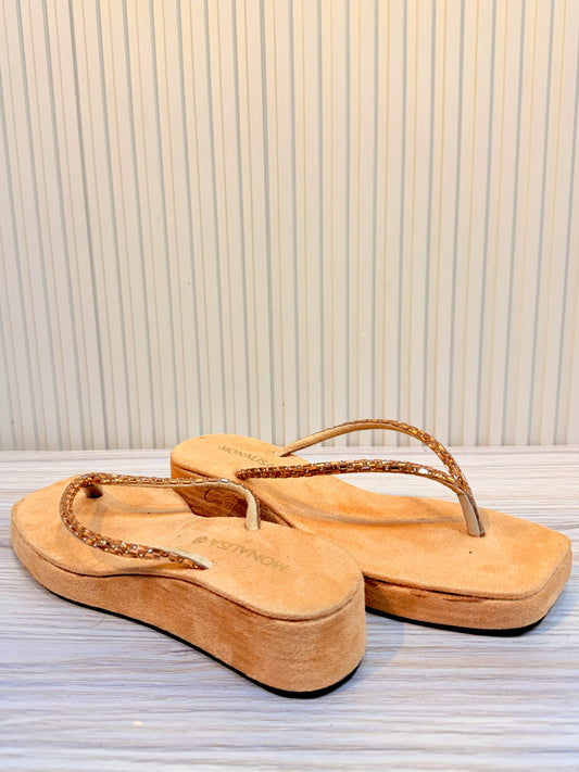 Crystal Thong Wedge Sandal